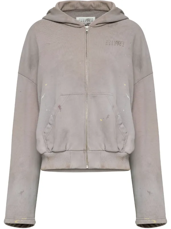 MM6 Maison Margiela ナンバープリント パーカー MM6 Maison Margiela ナンバーパッチ パーカー | ブラック