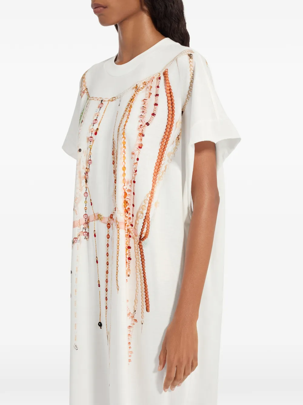 MM6 Maison Margiela Maxi-jurk met kralendetail Wit