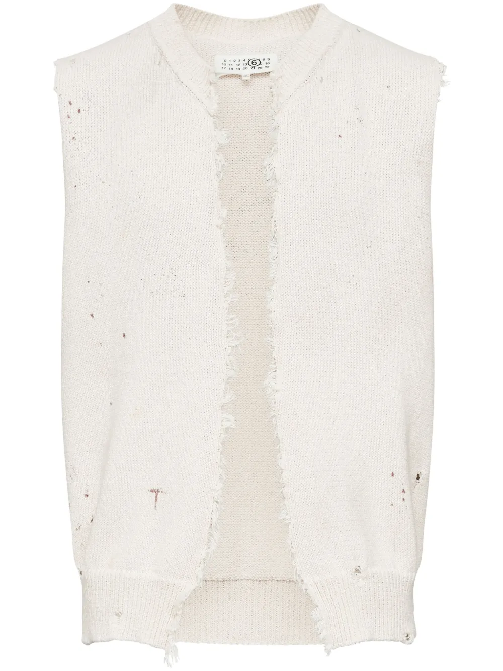MM6 Maison Margiela ニットベスト - ホワイト MM6 Maison Margiela ニットベスト - ホワイト