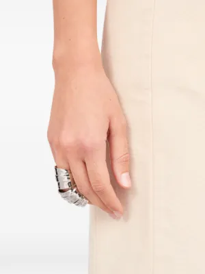 MM6 Maison Margiela curb-chain Ring | Silver | FARFETCH