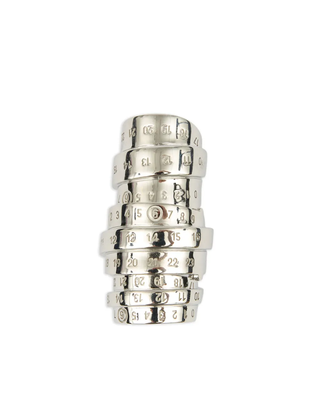 MM6 Maison Margiela Signature Numbers リング - シルバートーン MM6 Maison Margiela Signature Numbers リング - シルバートーン