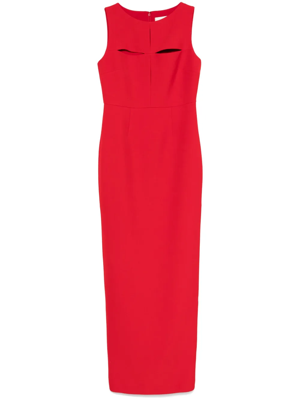 cut-out crepe maxi dress