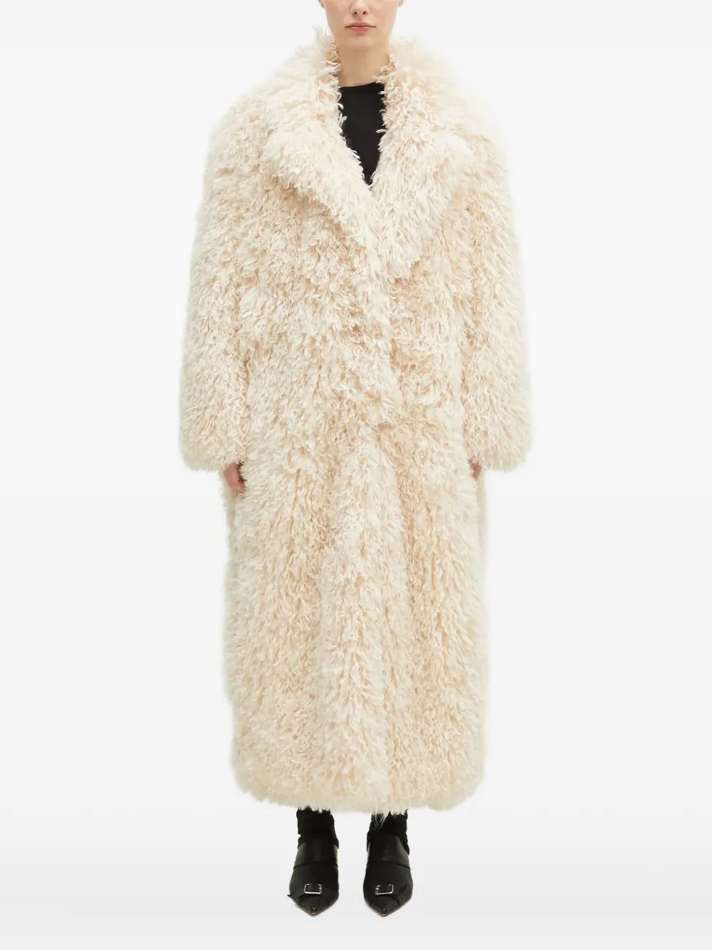 Fiorucci teddy long coat | Neutrals | Image 1