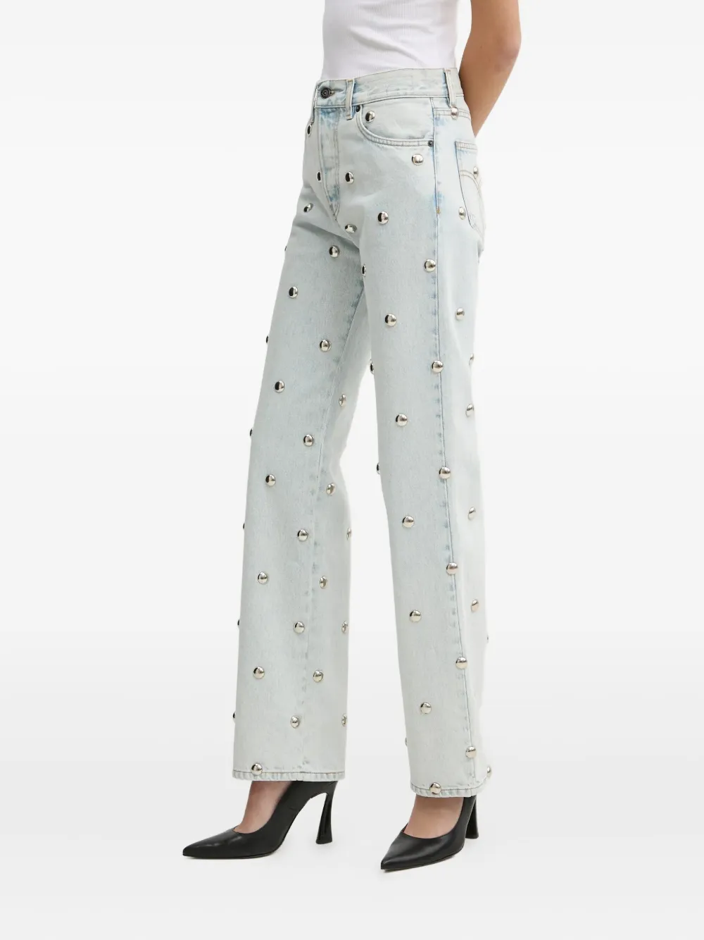Fiorucci Jeans verfraaid met studs Blauw