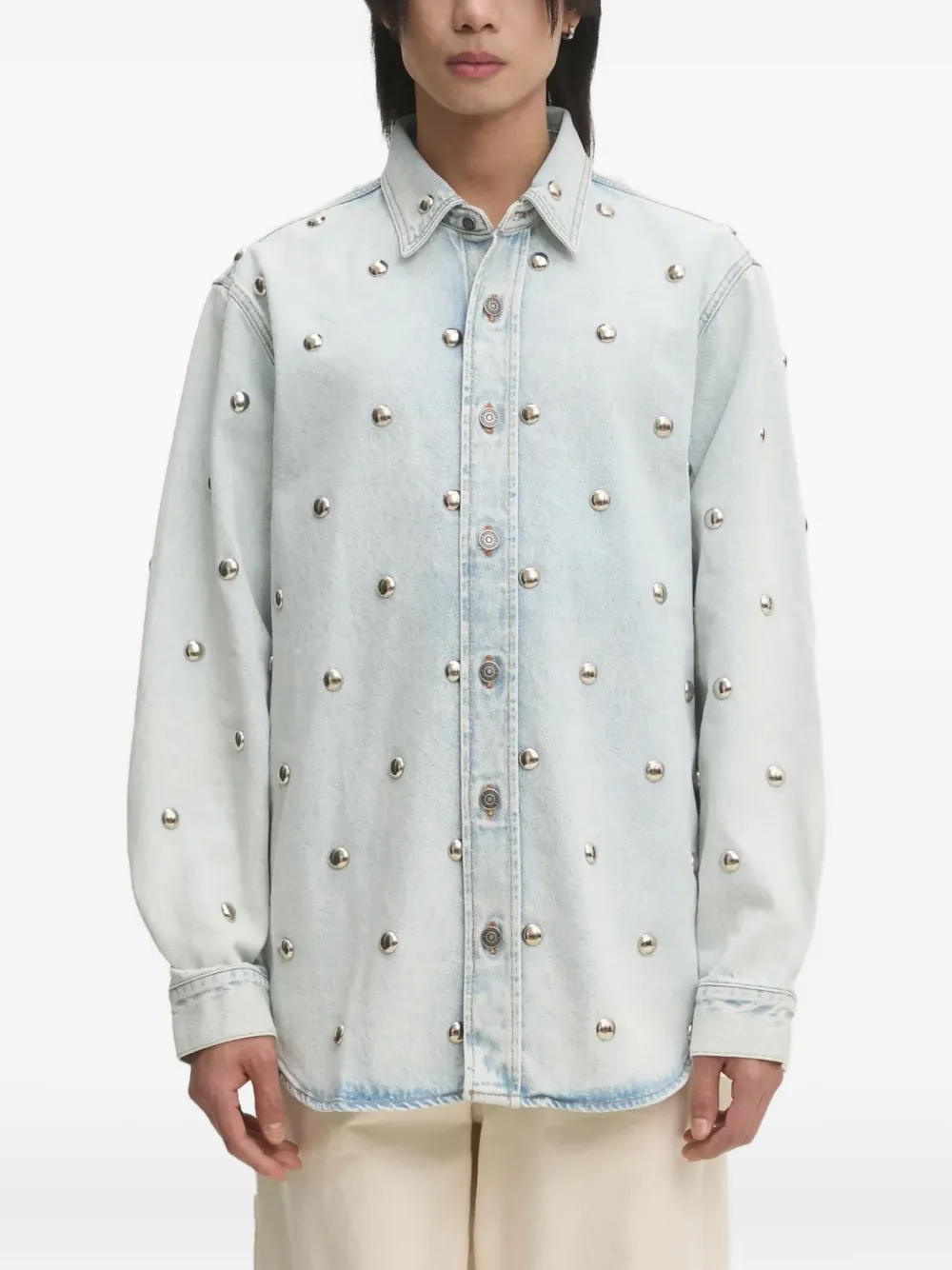 Fiorucci studded denim shirt | Blue | Image 1