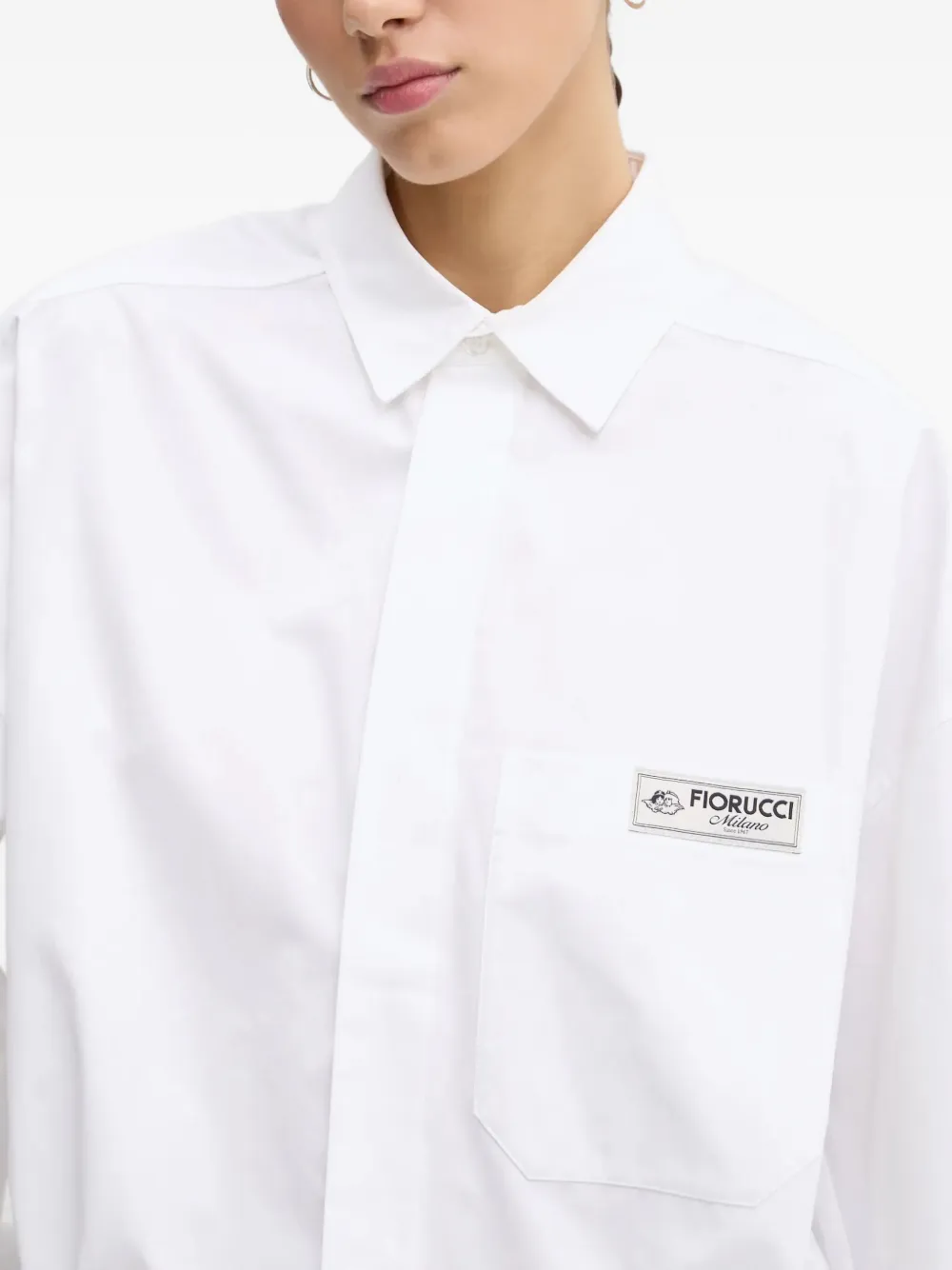 Fiorucci Drawstring Patch Shirt In White