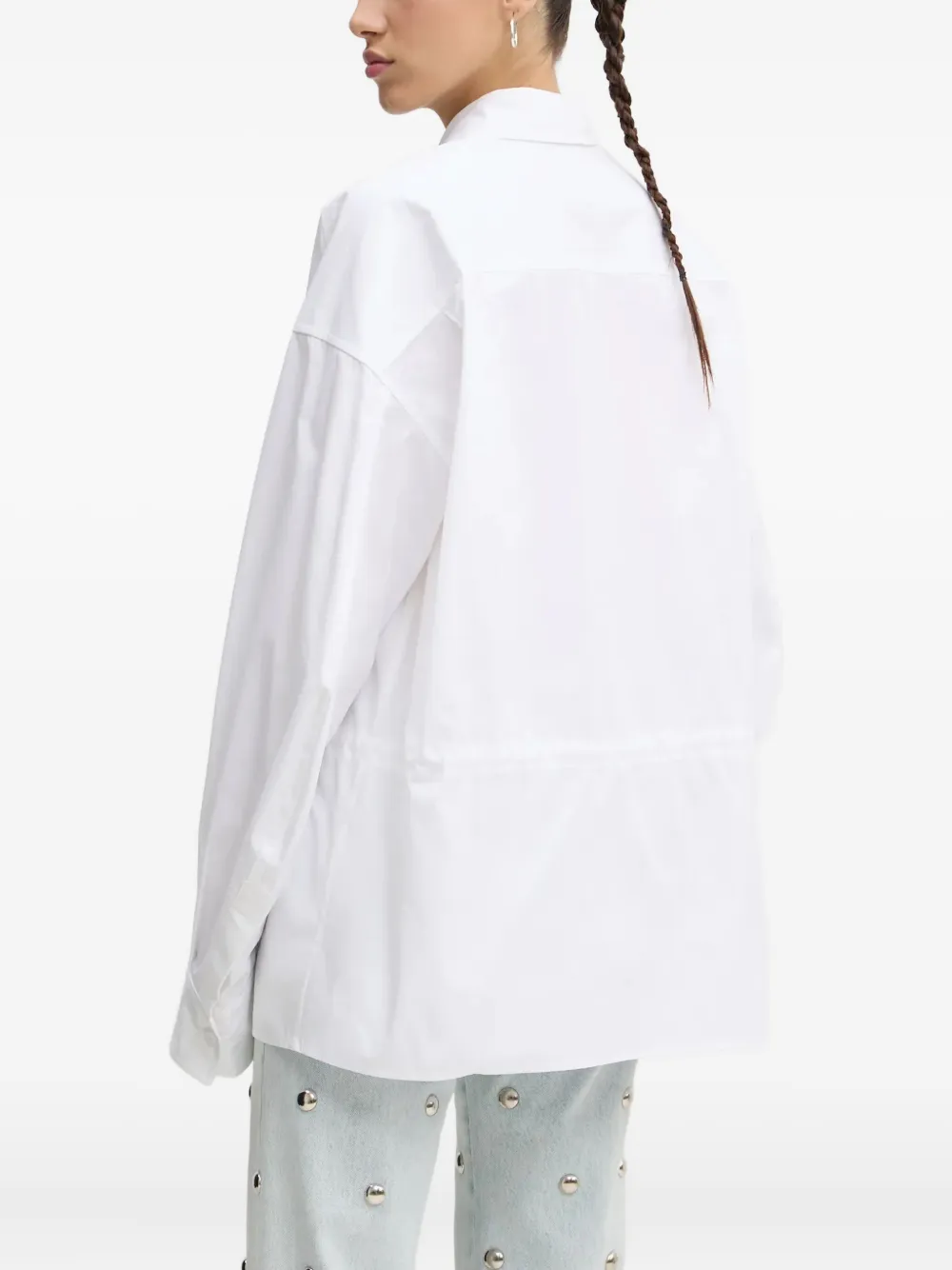 Fiorucci Drawstring Patch Shirt In White