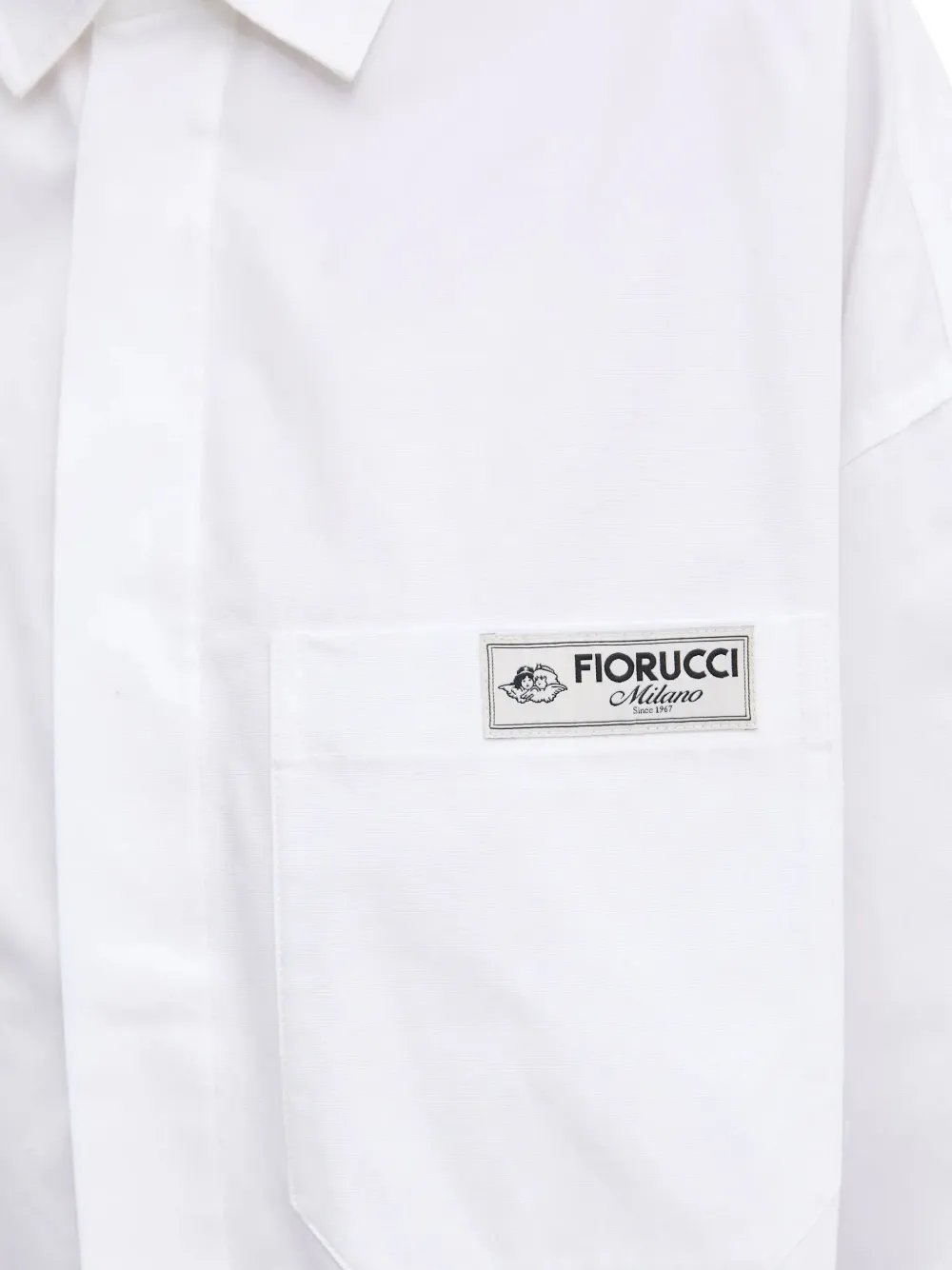 Fiorucci Drawstring Patch Shirt In White