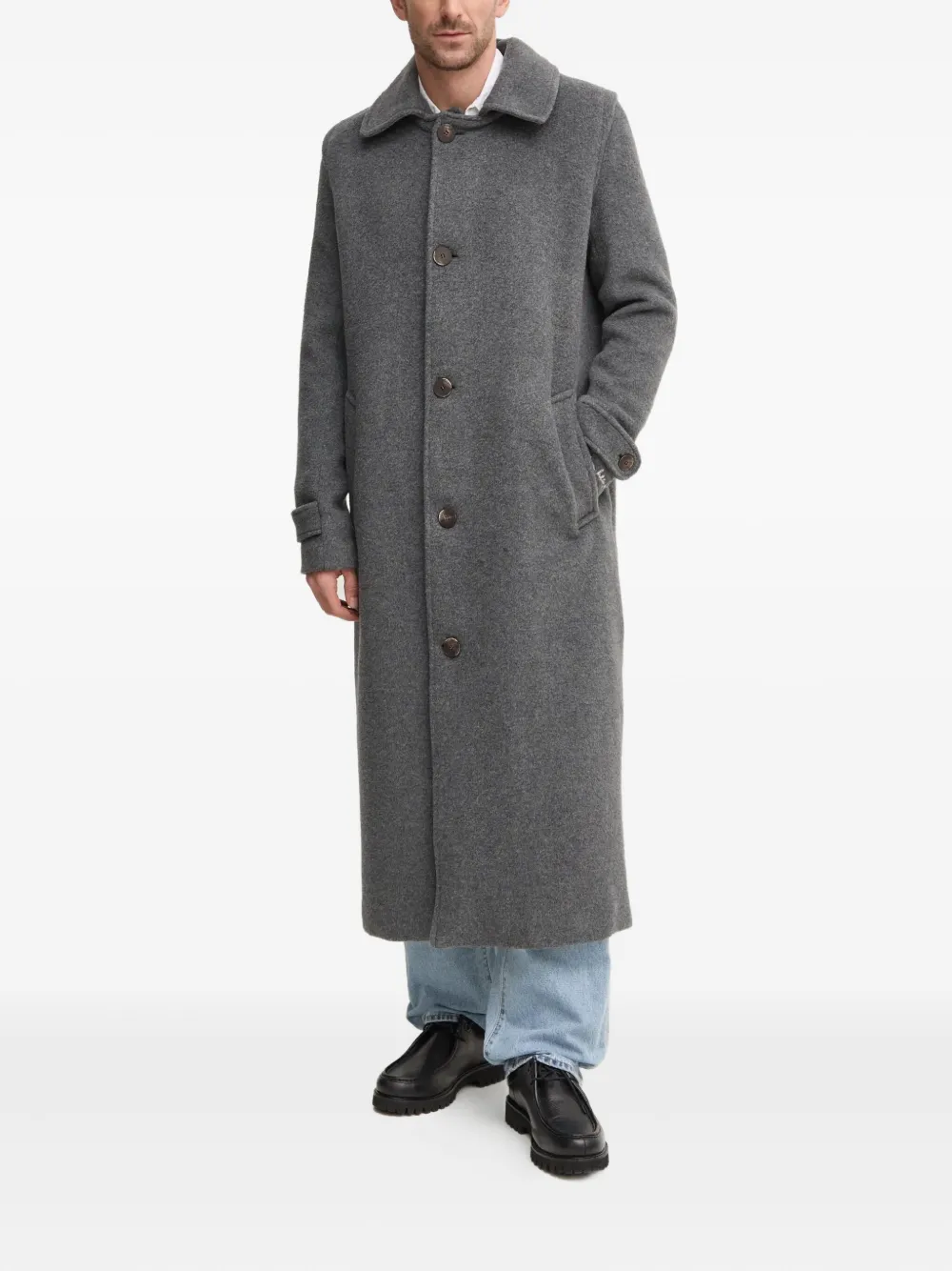 Fiorucci button-fastening front pockets coat | Single Breasted Coats | Image 2