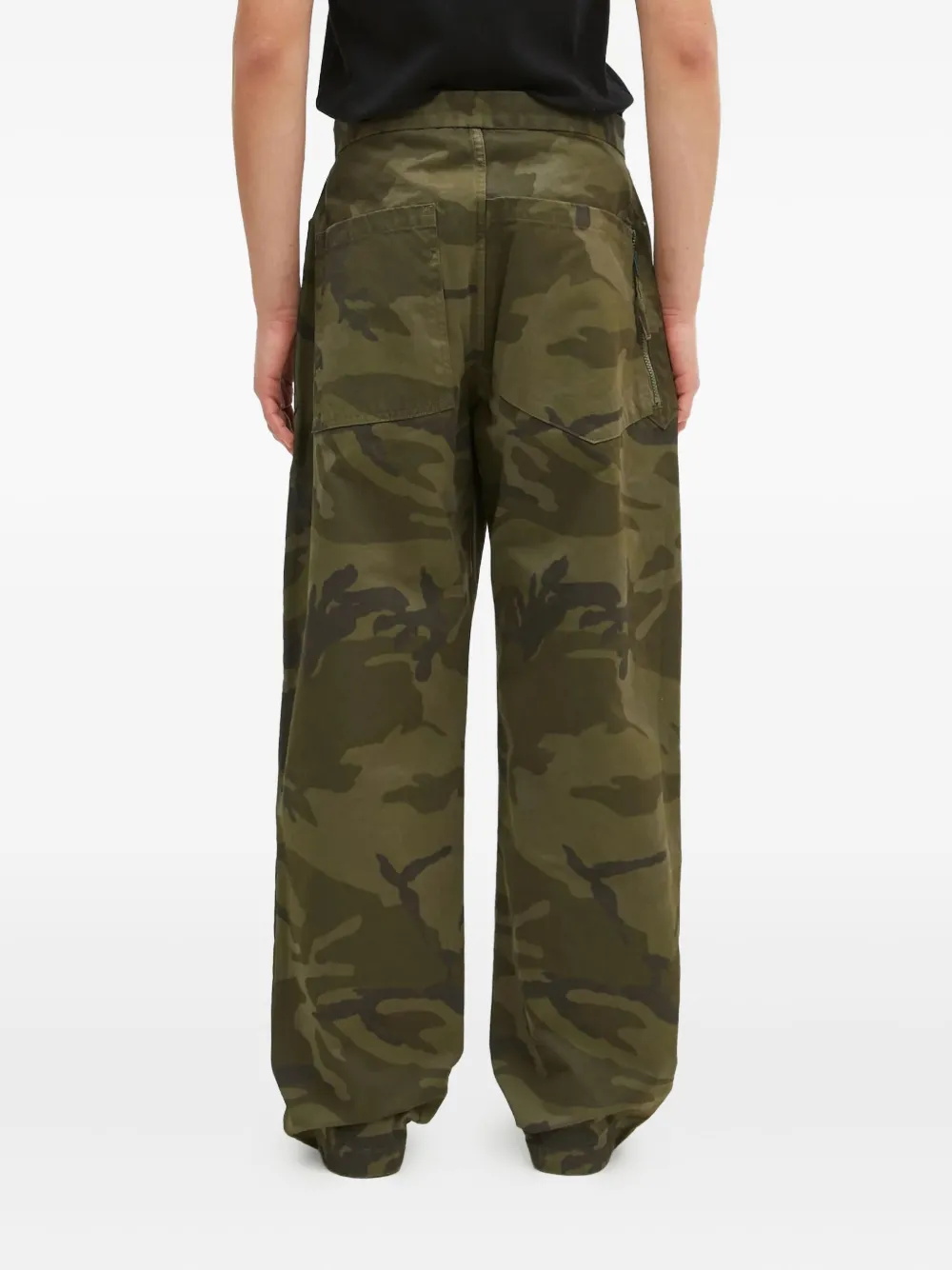 Aries Broek met camouflageprint Groen