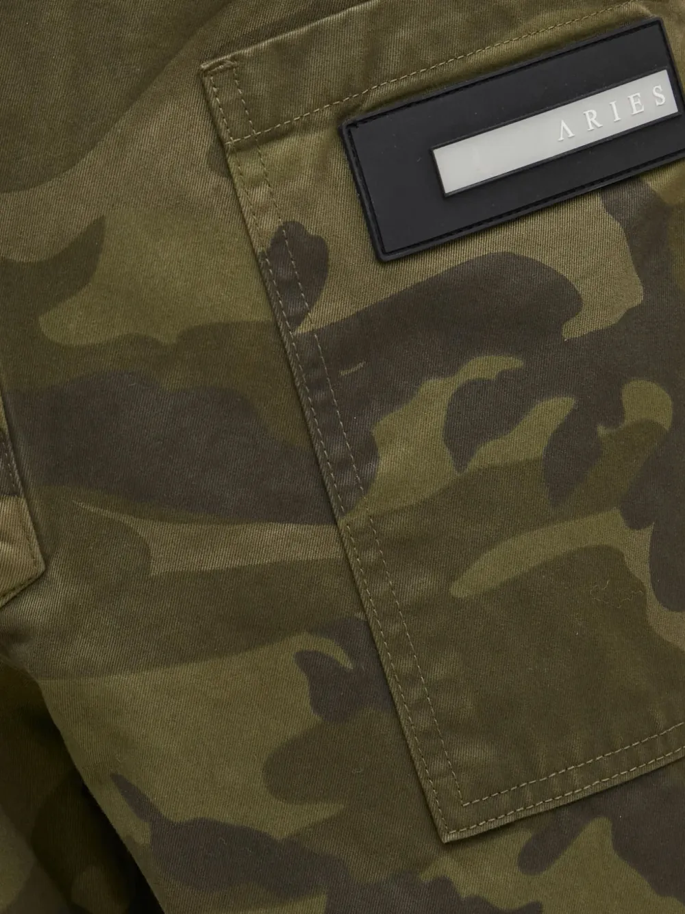 Aries Broek met camouflageprint Groen