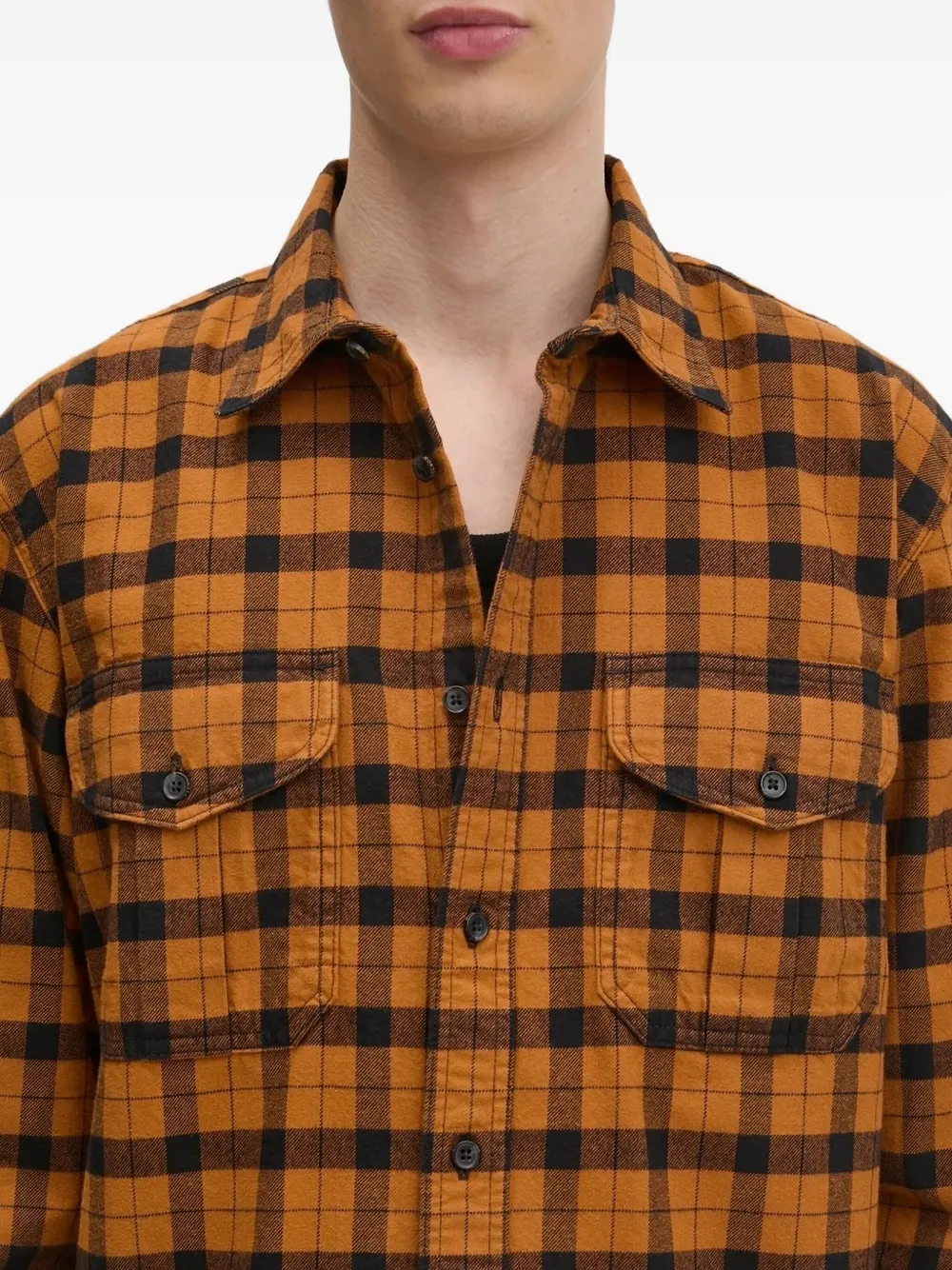 Filson Checked Pocketed Shirt In Brown