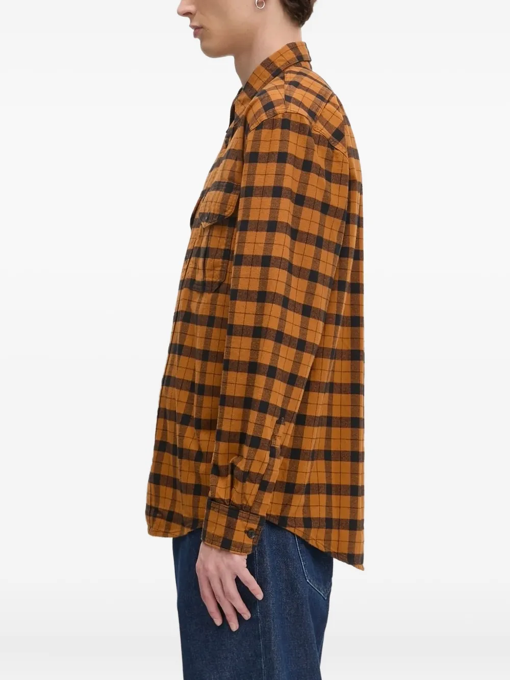 Filson Geruit overhemd met zak - Oranje