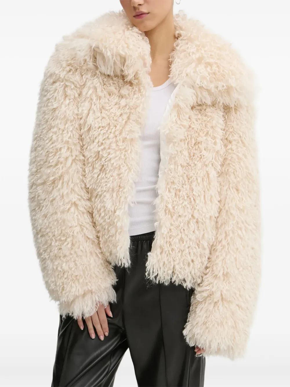 Fiorucci Teddy jack met hoge hals Beige