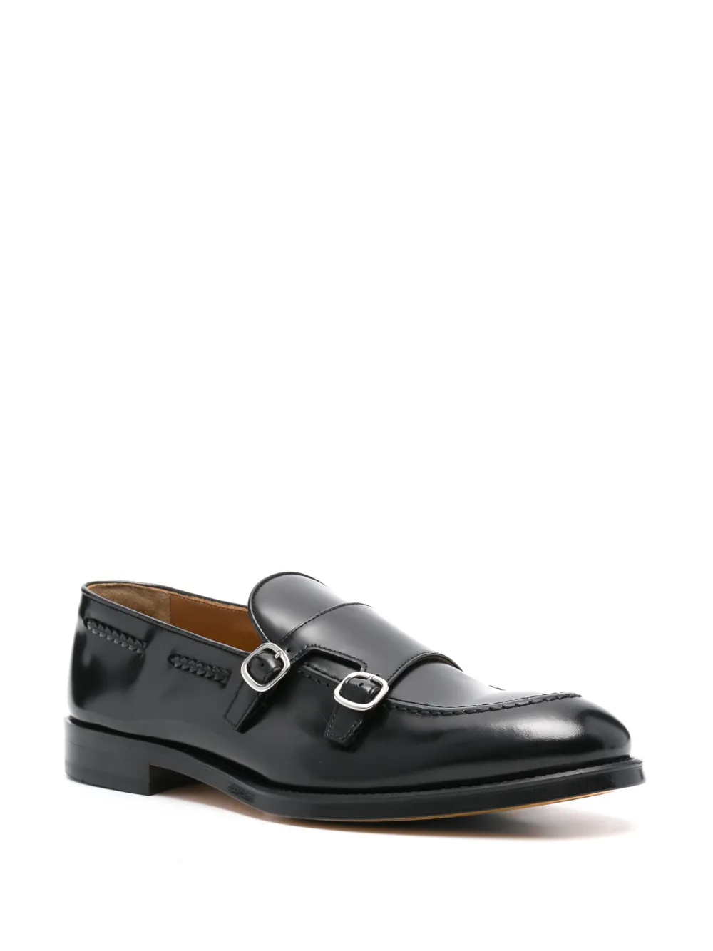 Doucal's leather monk shoes Black