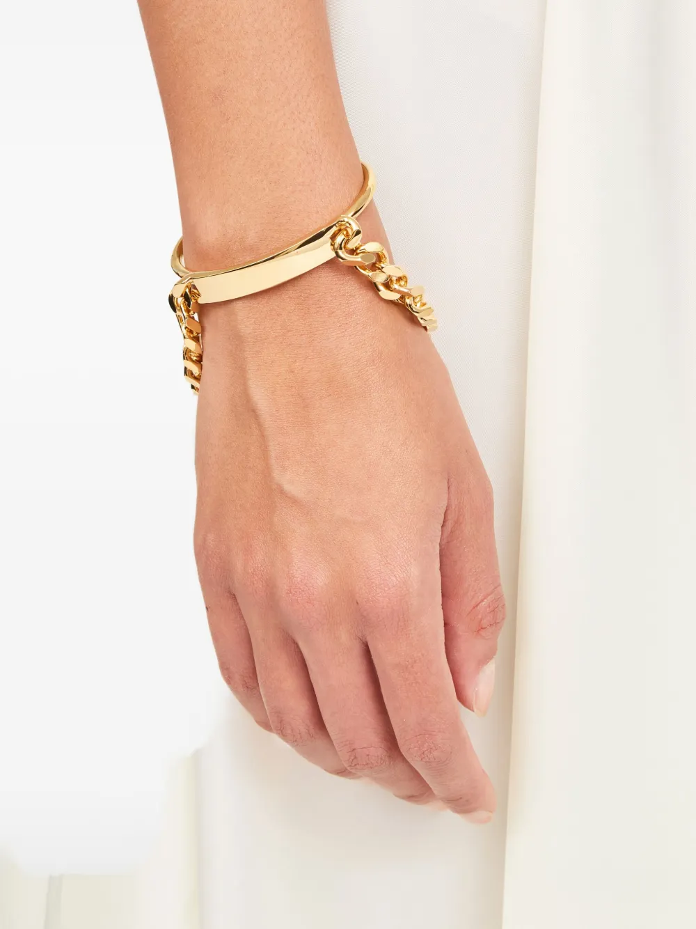 MM6 Maison Margiela chain-detail cuff bracelet - Goud