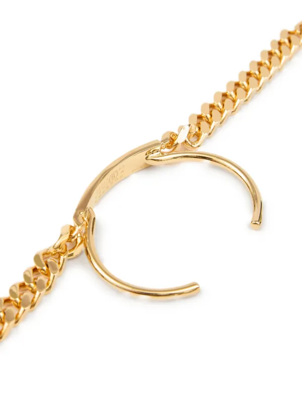 MM6 Maison Margiela Bracciale Rigido Con Dettaglio a Catena
