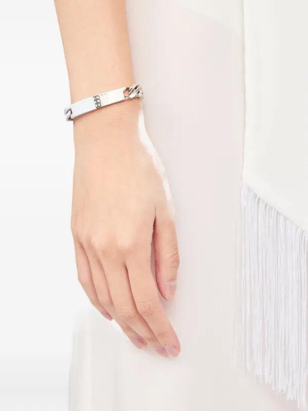 MM6 Maison Margiela Minimal Logo ID Tag Curb Bracelet