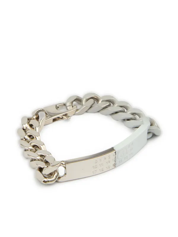 【関税&送料込】Mm6 Maison Margiela Bracelets Gold Minimal Logo Bracelet by MM6 Maison Margiela on Sale