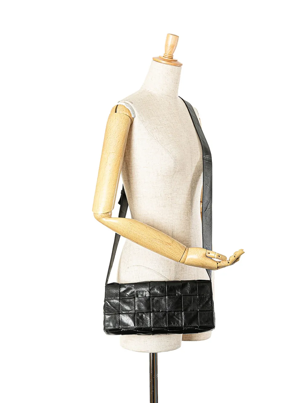 Bottega Veneta Pre-Owned 2012-2024 Stretch Nappa Intrecciato Cassette crossbodytas - Zwart