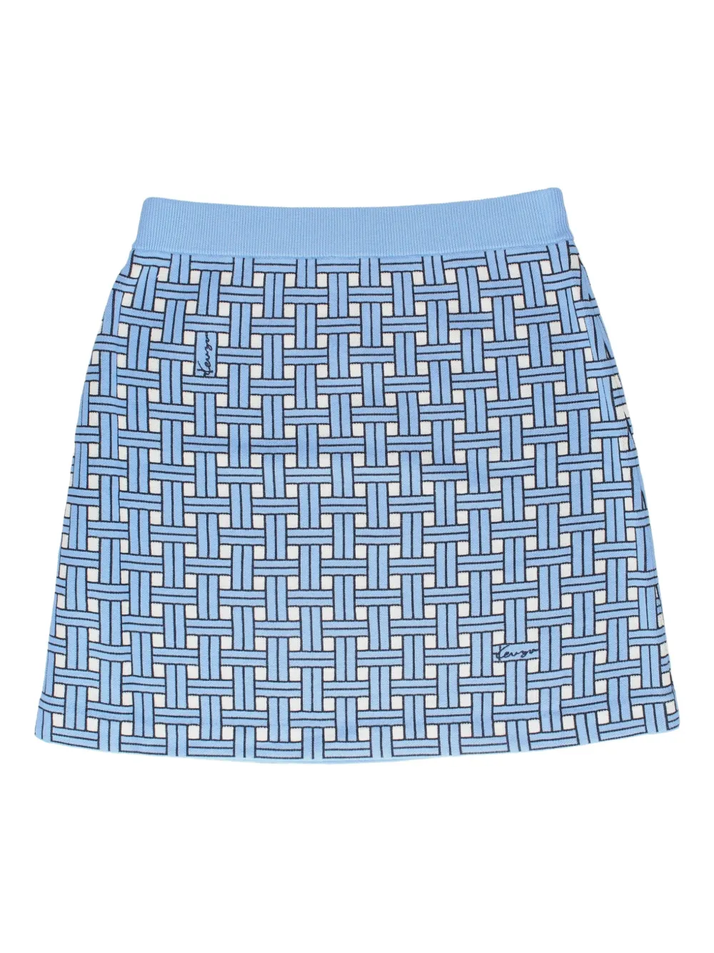 Kenzo Weave woven-patterned mini skirt | Blue | Image 1
