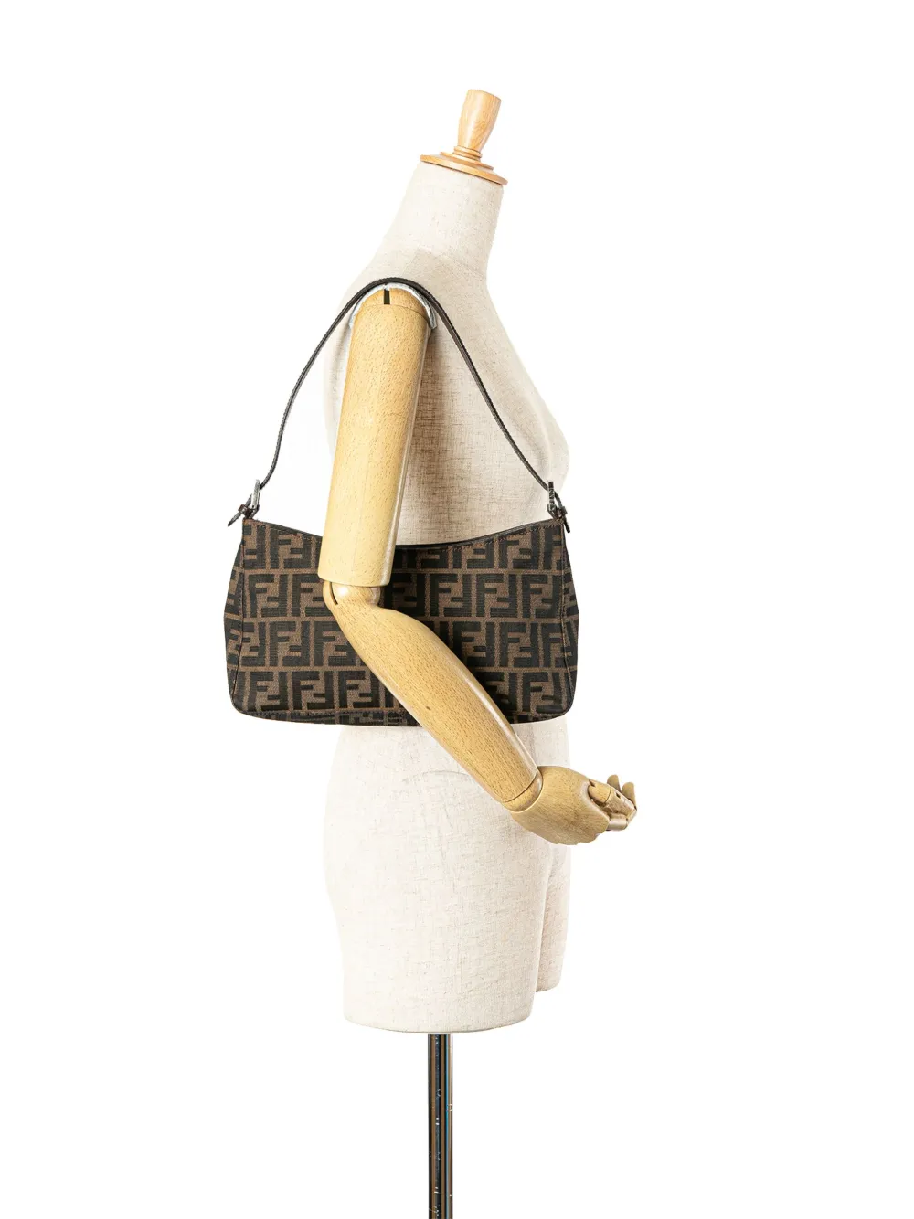 Fendi Pre-Owned 2000-2010 Zucca Canvas schoudertas - Bruin