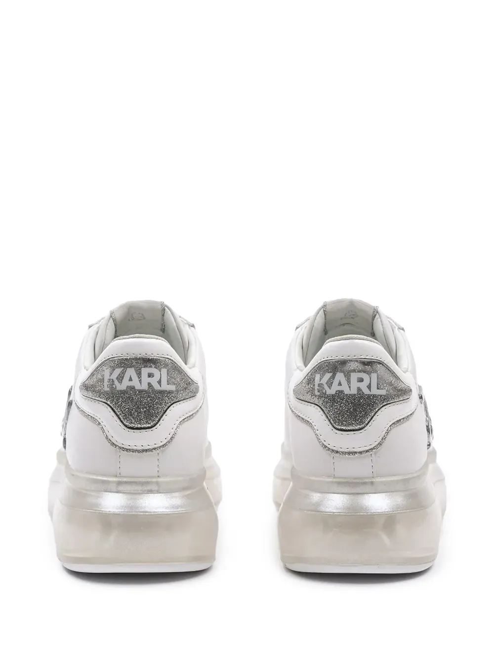 Karl Lagerfeld Kapri Leather Platform Sneakers In White