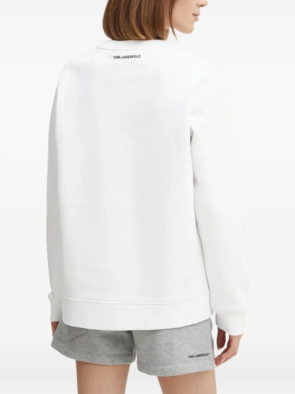 Karl Lagerfeld Sweater met zonnebrilprint Wit