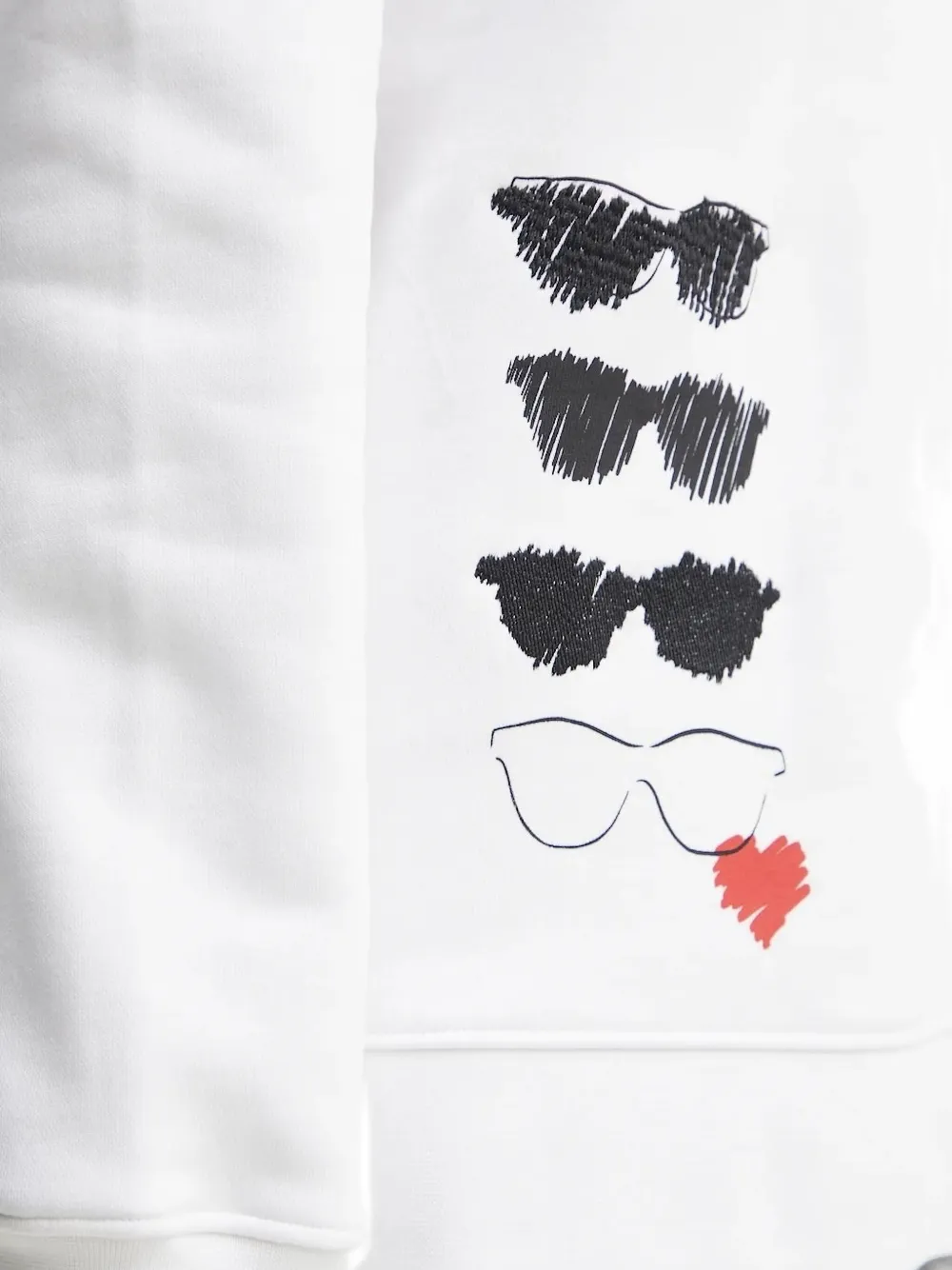 Karl Lagerfeld Sweater met zonnebrilprint Wit