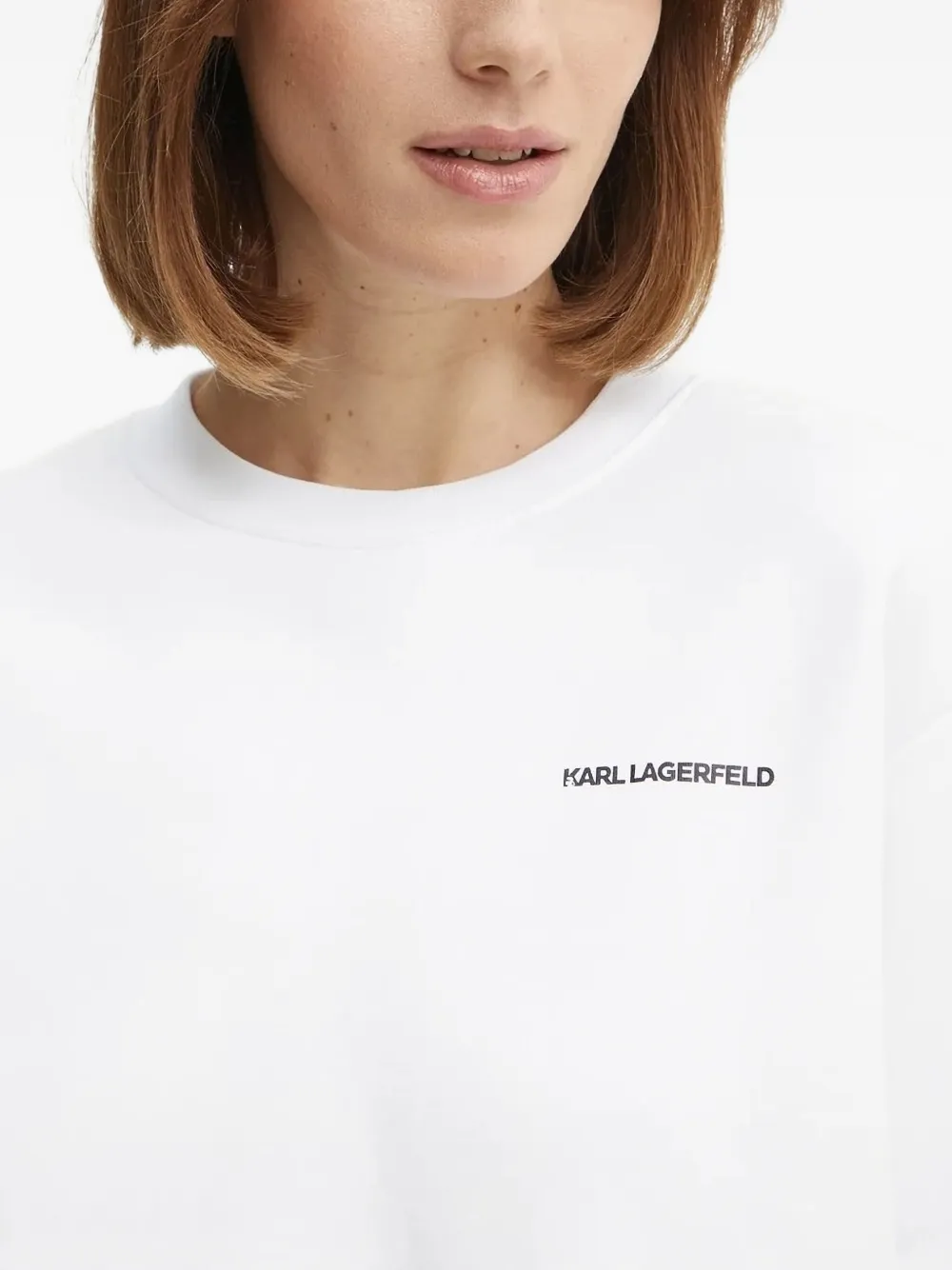 Karl Lagerfeld Sweater met zonnebrilprint Wit