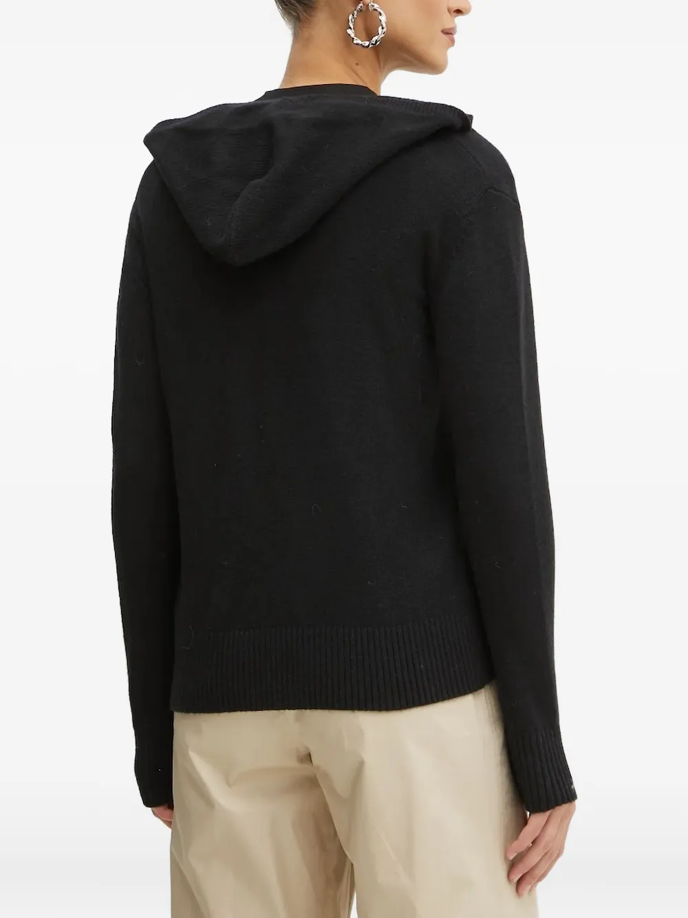 Karl Lagerfeld Vest met geborduurd hart en capuchon Zwart