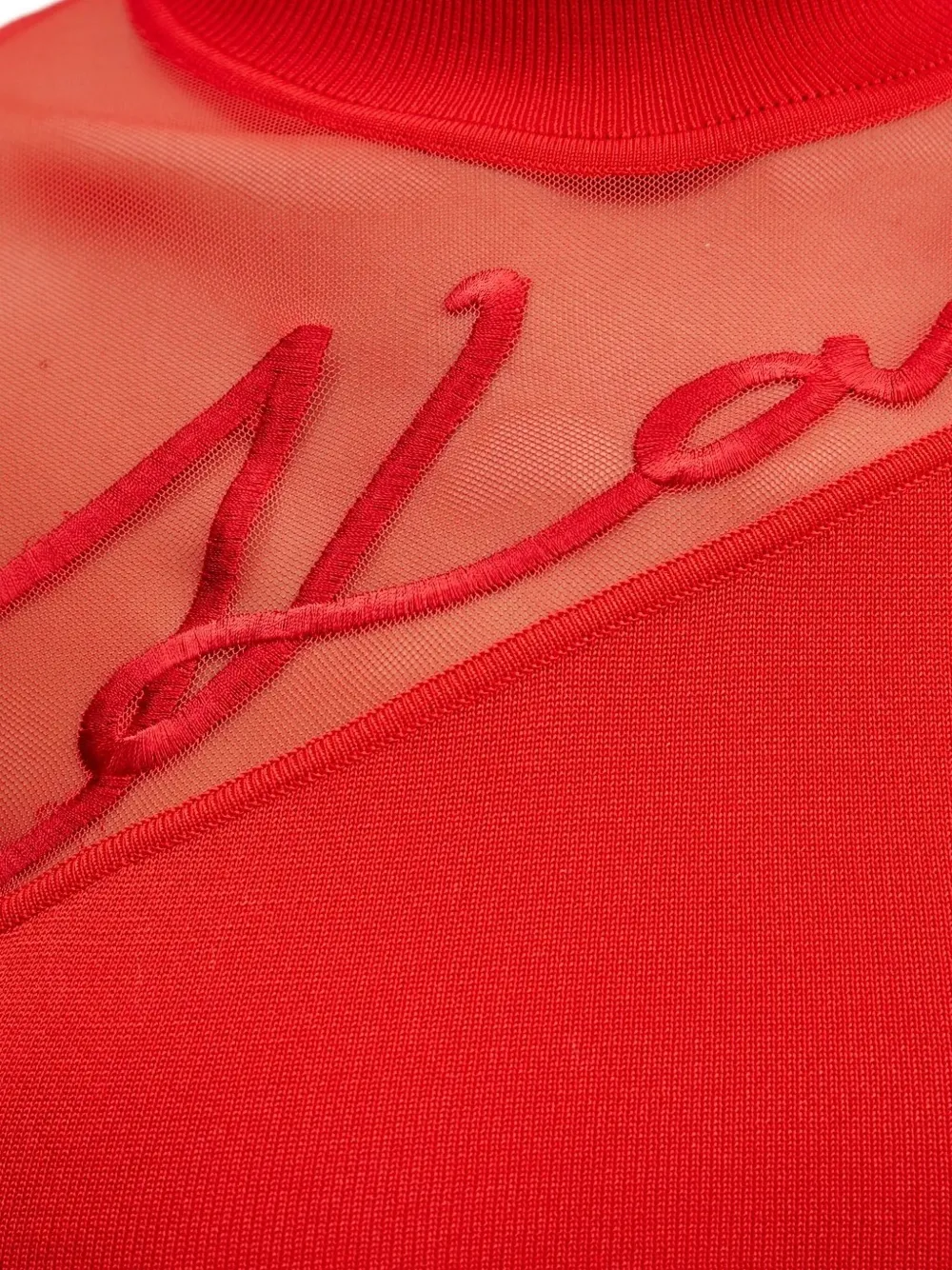 Karl Lagerfeld Top met hoge hals Rood