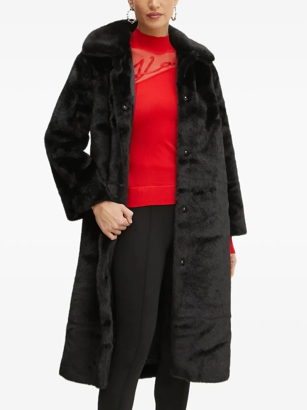 Karl Lagerfeld Top met hoge hals Rood
