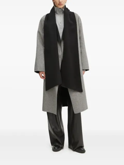 Karl Lagerfeld belted two-tone wool-blend coat