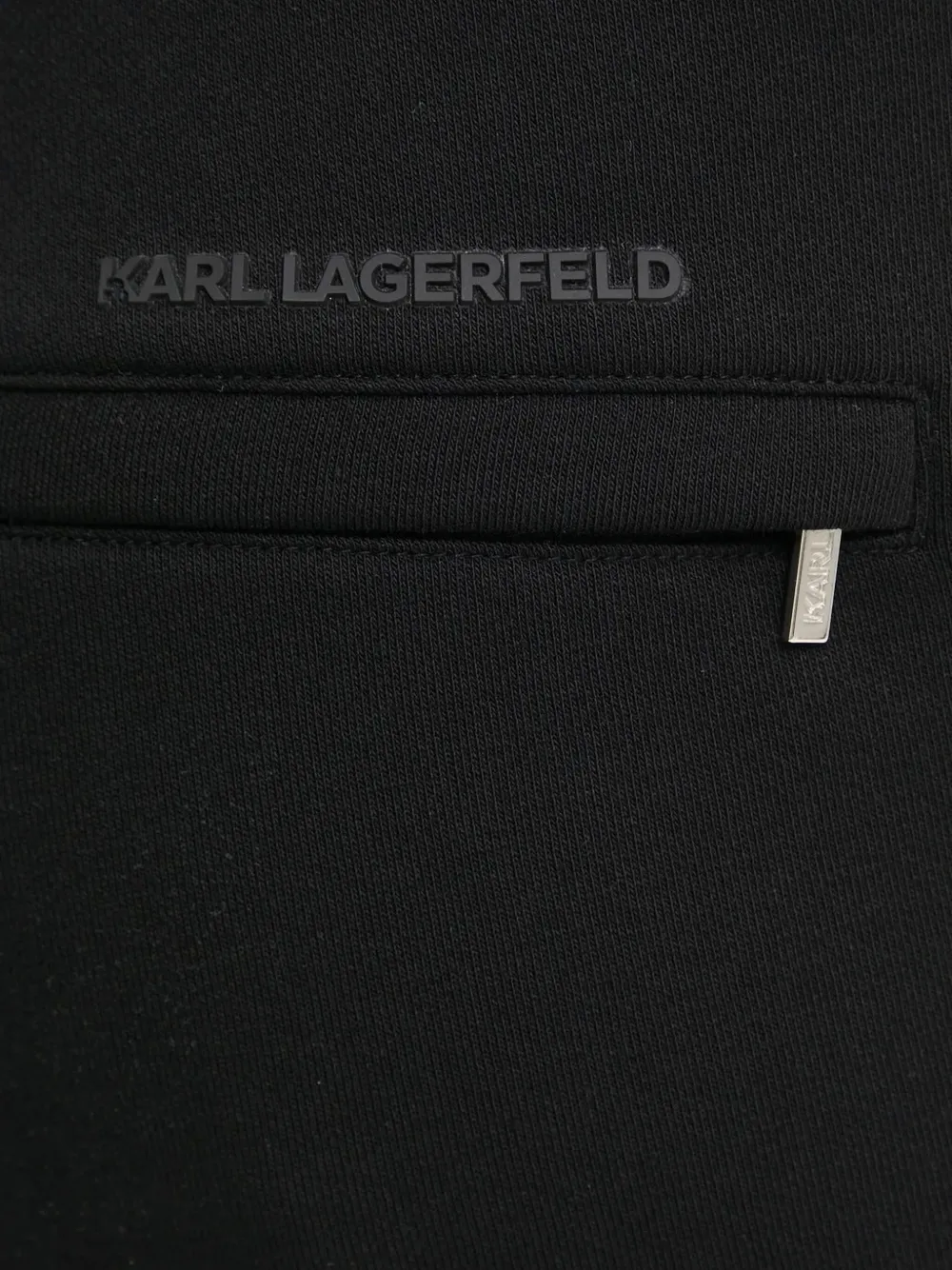 Karl Lagerfeld Logo-embossed Track Pants In Black