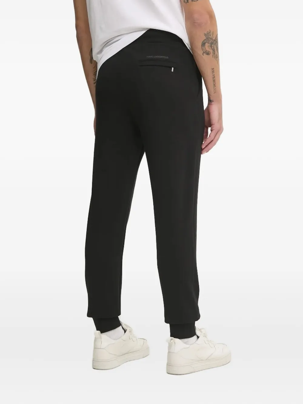 Karl Lagerfeld logo-embossed track pants - Zwart
