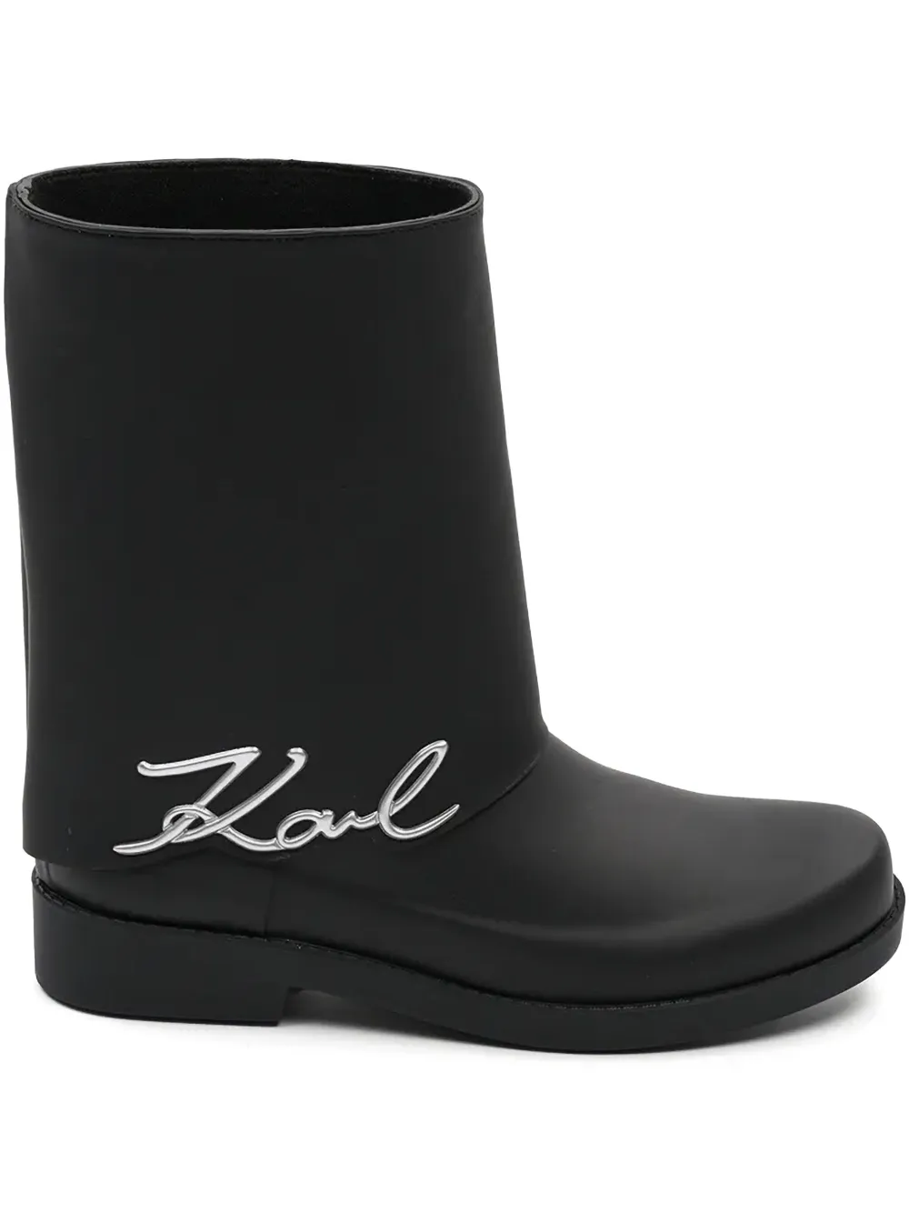 Karl Lagerfeld logo-lettering rain boots | Black | Image 1