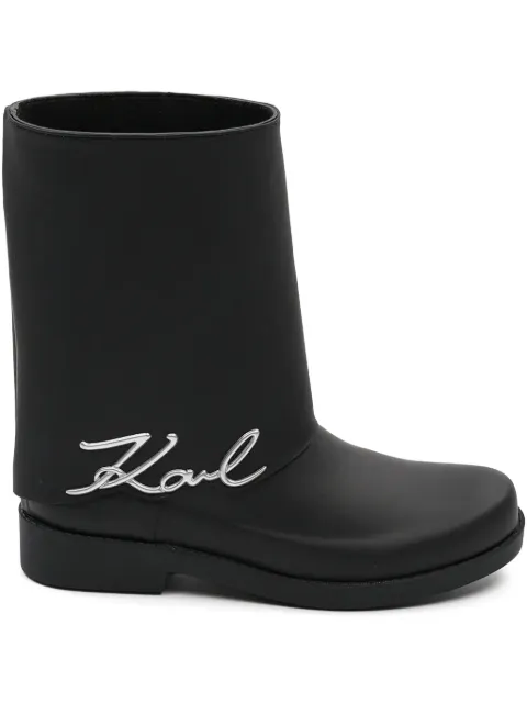 Karl Lagerfeld logo-lettering rain boots 