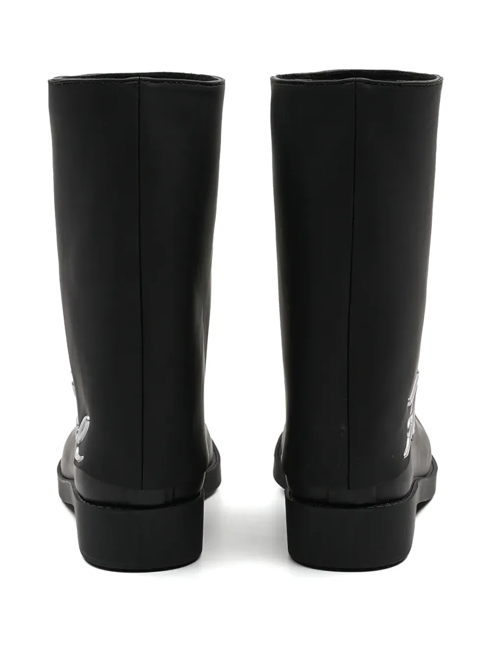 Karl Lagerfeld Logo-lettering Rain Boots In Black