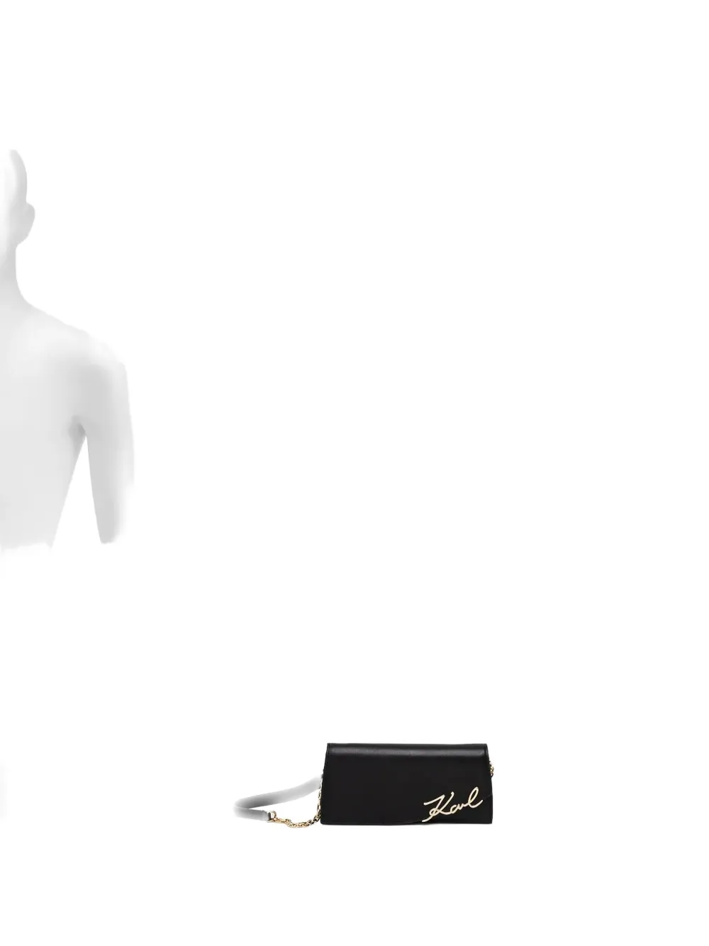 Karl Lagerfeld Leren tas Zwart