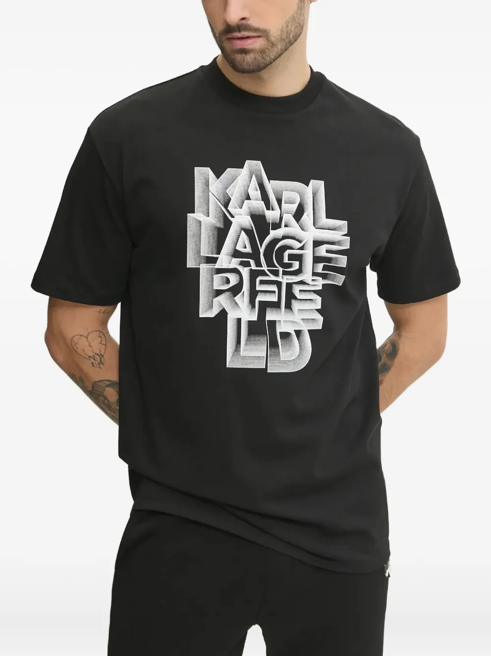 Karl Lagerfeld logo-print t-shirt | Black | Image 1