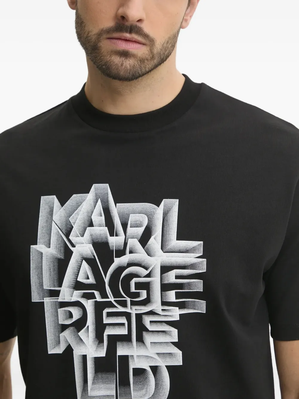 Karl Lagerfeld T-shirt met logoprint Zwart