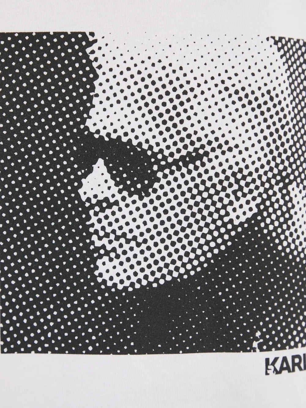 Karl Lagerfeld T-shirt met portretprint Wit