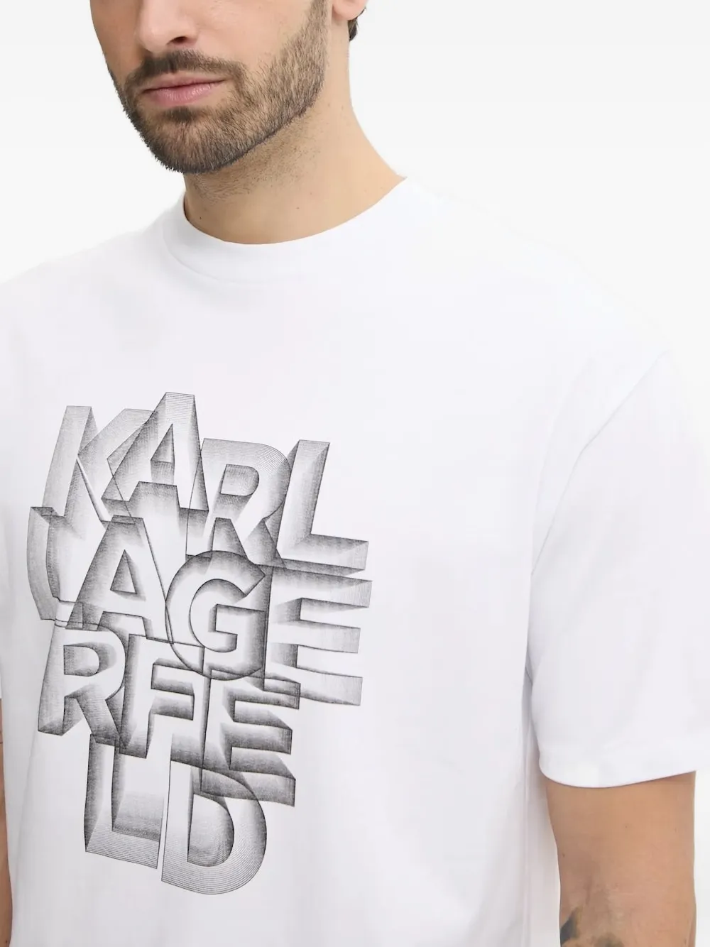 Karl Lagerfeld T-shirt met logo Wit