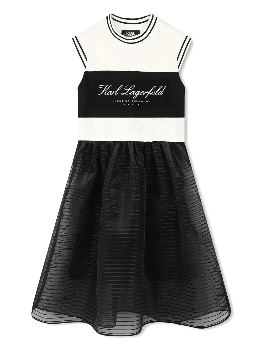 Karl Lagerfeld Zweifarbiges Kleid | Schwarz | Image 1