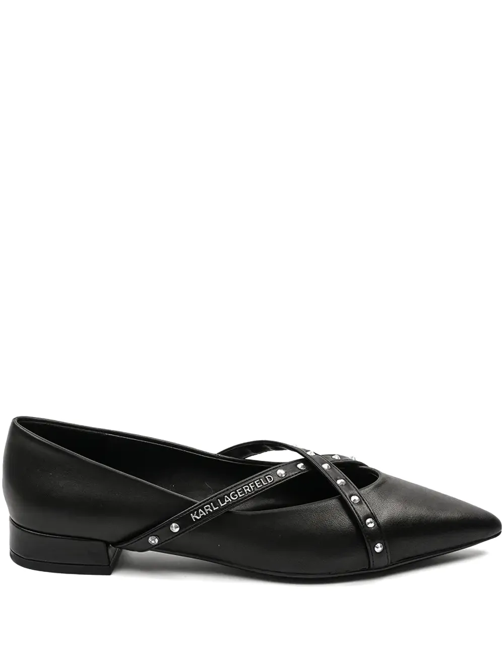 Karl Lagerfeld Kerrie Krosstrap ballerina shoes | Black | Image 1