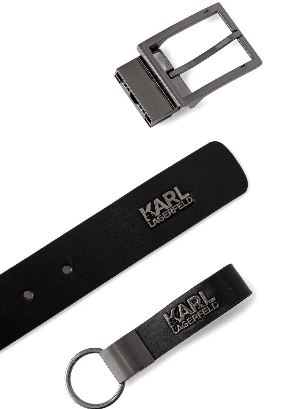 Karl Lagerfeld Leren riem Zwart