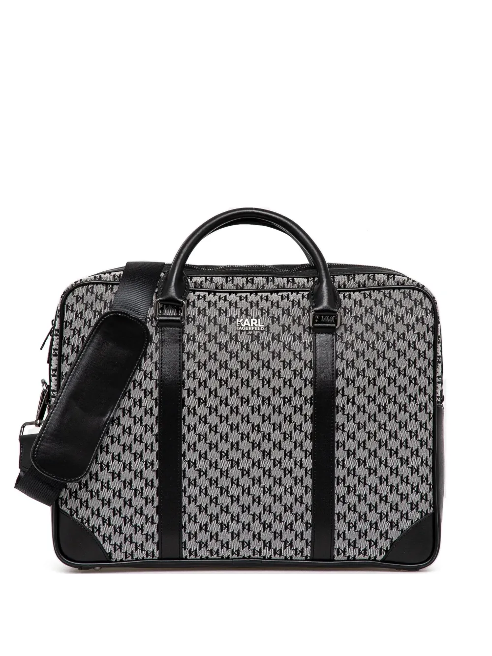 monogram-jacquard laptop bag