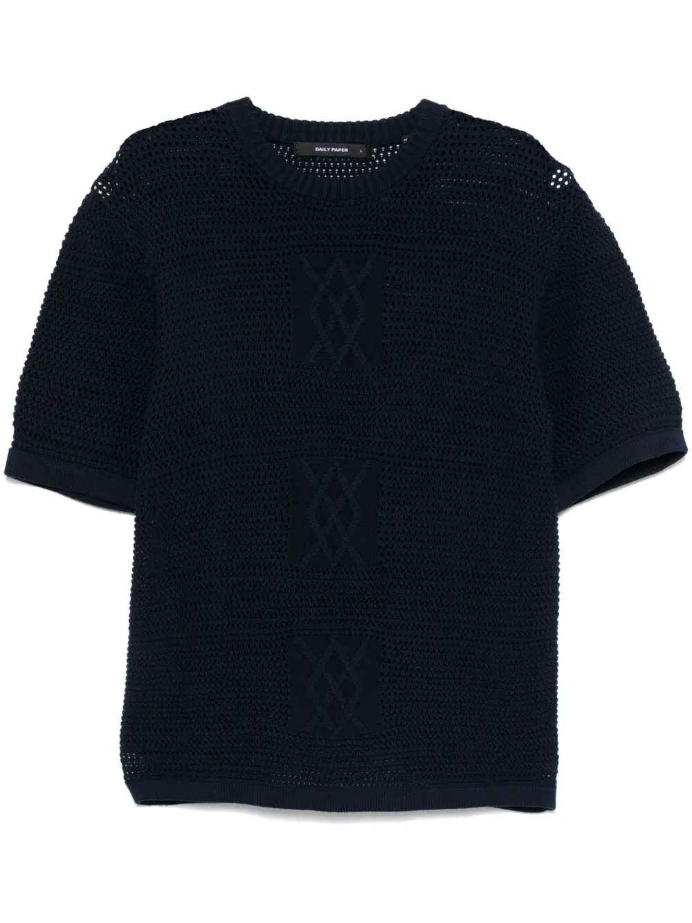 open-knit T-shirt