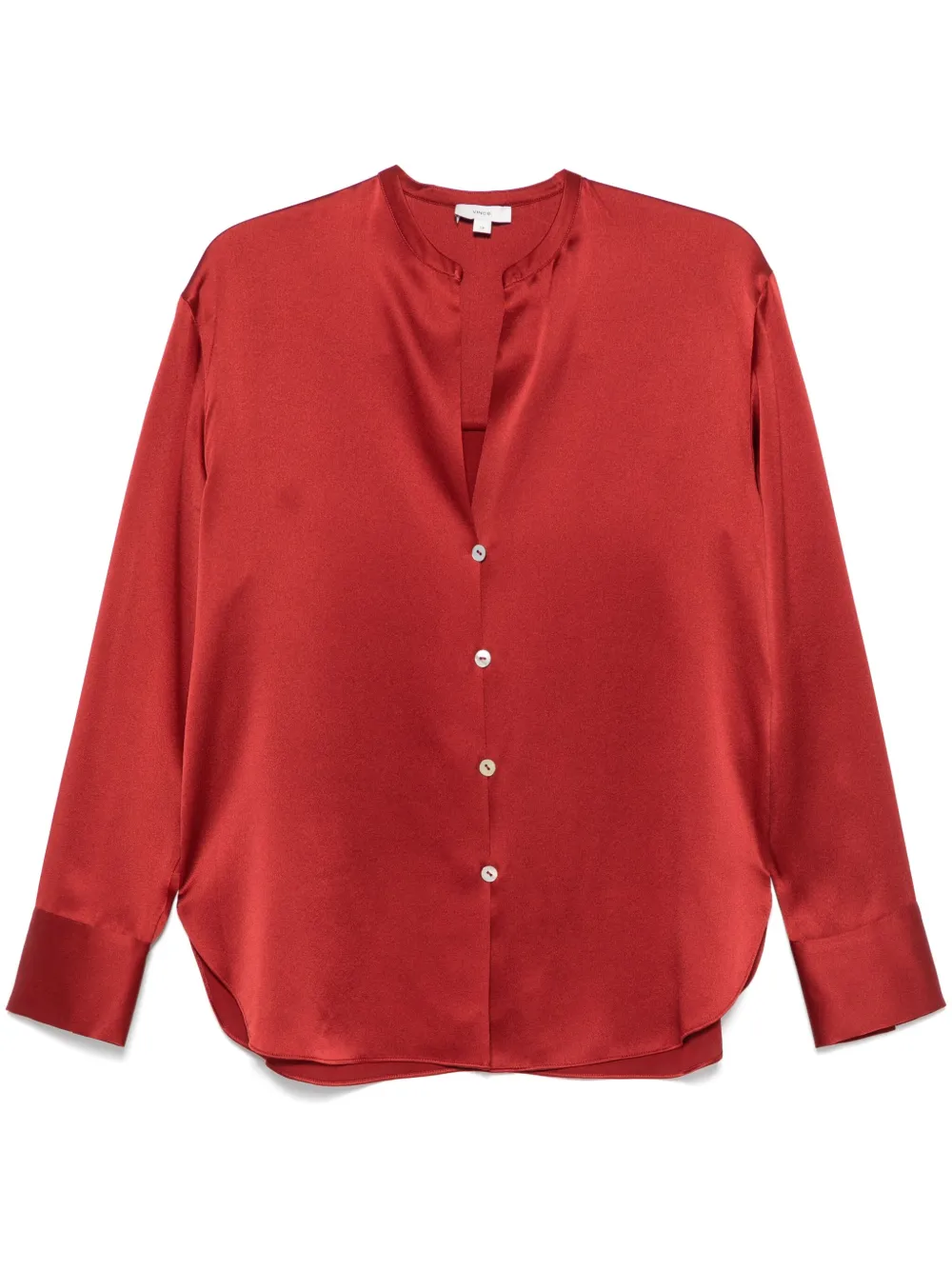 Vince camisa de seda | rojo | Image 1